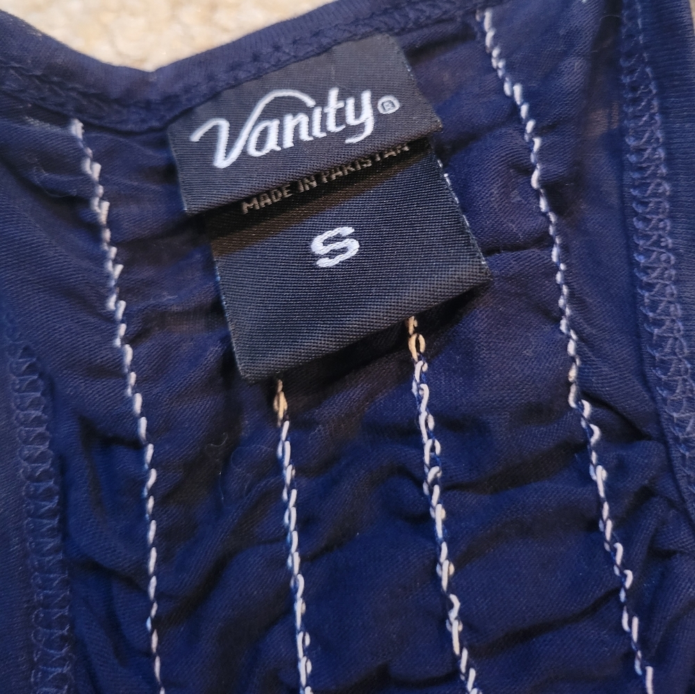 Navy Burnout Racerback Tank - Picture 4 of 7